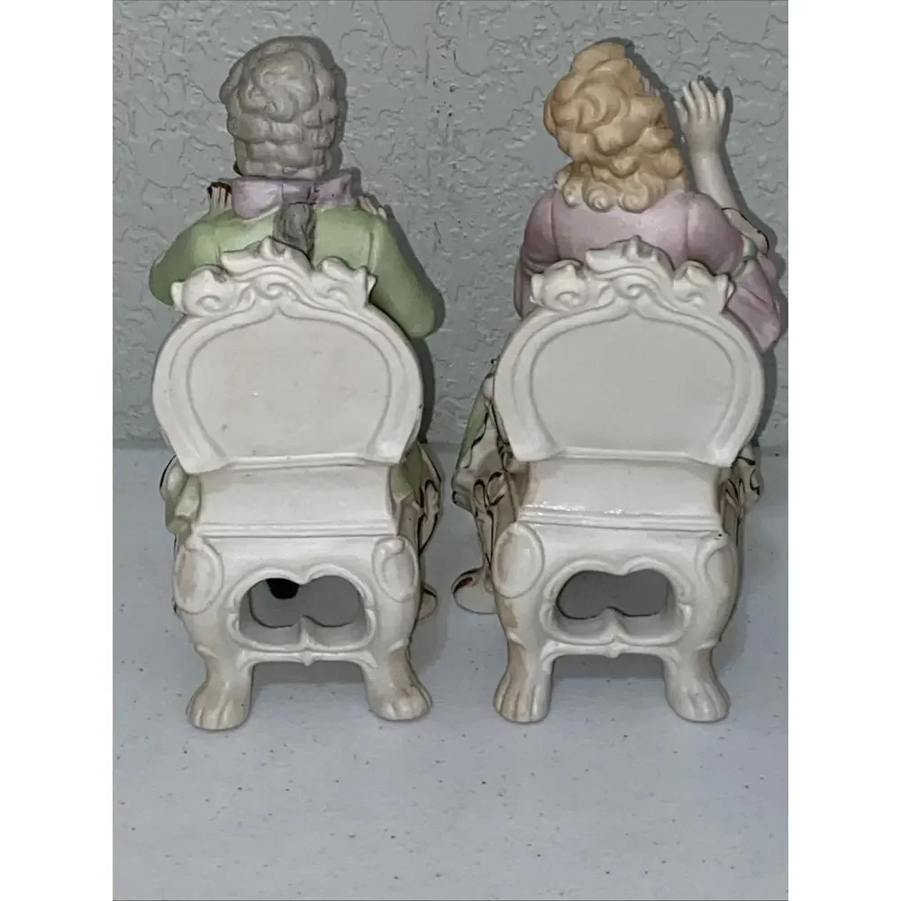 Andrea by Sadek Handpainted Porcelain Figurine Man Woman Set Occupied Japan READ